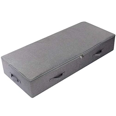 Imagen de Amonsen 100 * 43 18 cm debajo de la cama Zapatos Organizador almacenamiento Contenedores con tapa, a prueba polvo y transpirable, Tablero plástico duradero en cajas, Gris oscuro
