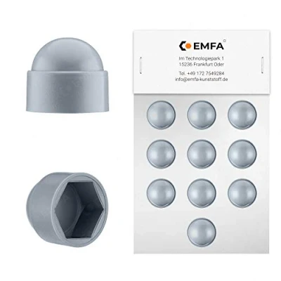 Imagen de Tapas Protectoras de Tornillos M8 (para la Llave 13) Gris 25 Piezas hexagonales EMFA ®