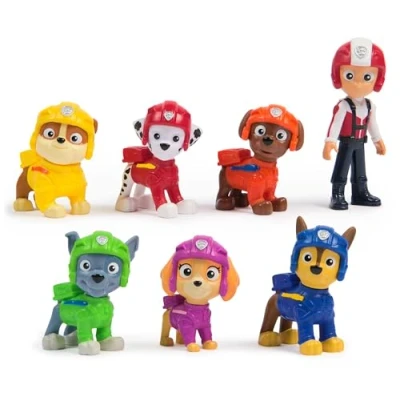 Imagen de Patrulla Canina Pack 7 Figuras Air Rescue: Ryder, Chase, Marshall, Skye, Rubble, Rocky y Zuma Juguetes Regalo Niño 3 años + 6071499 Niños