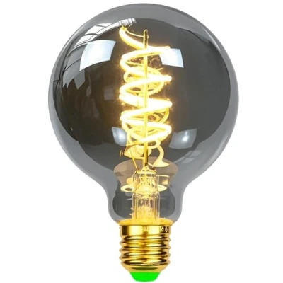 Imagen de TIANFAN Bombillas LED Bombilla Vintage 4W Dimmable Smoky Glass 2700K Blanco cálido Tornillo Edison E27 Base 220 / 240V decorativas G80