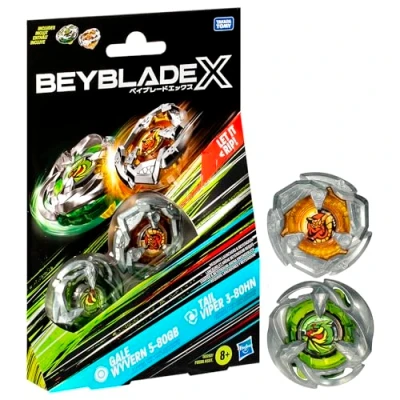 Imagen de Beyblade X, Gale Wyvern 5 80GB y Tail Viper 3 80HN, Pack Doble