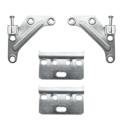 Imagen de Evotrade Kit de fijación DX+SX gancho ajustable para colgar muebles colgantes o espejos Placa la a pared incluida