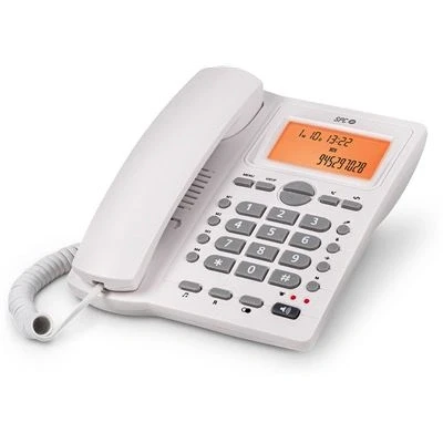 Imagen de Teléfono SPC Office ID 2, Análogo, Mute, Identificación de Llamada, Pantalla Iluminada, 4 Memorias Directas, Blanco