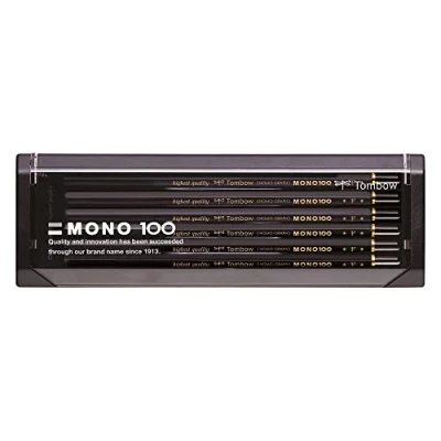 Imagen de Tombow MONO 100 Estuche con 12 Lápices Premium Lapiz de Grafito F