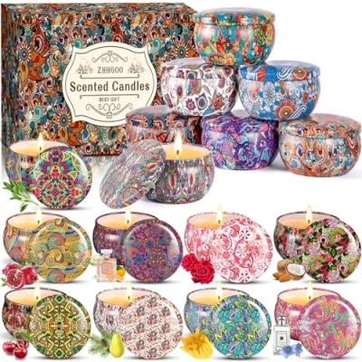 Imagen de ZHHGOO Velas Perfumadas Regalos Originales para Mujer, 16 Piezas Aromáticas Cera de Soja Natural, Día la Madre,Velas Decorativas Cumpleaños,Navidad San Valentín Aniversarios Regalo