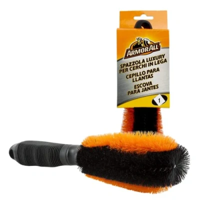 Imagen de ARMOR ALL Cepillo para Llantas Limpieza Eficaz de Zonas Difíciles, Cerdas sin Arañazos, Mango Goma Cómodo, Elimina Polvo Frenos y Suciedad, Acabado Profesional