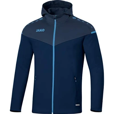Imagen de JAKO Chaqueta con capucha Unisex para niños Champ 2.0, niños, capucha, 6820, azul marino/azul oscuro/azul, 164