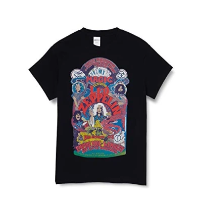 Imagen de Led Zeppelin Ledzeppelin_Full Colour Electric Magic_Men_bl_TS: S Camiseta, Negro (Black Black), Small para Hombre
