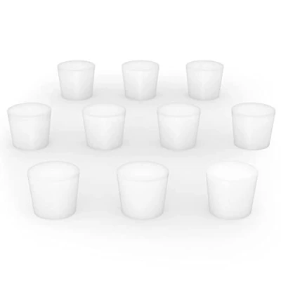 Imagen de stonylab Tapón de Goma Silicona, Blanco Cónico Sello Laboratorio Tapones Silicona Enchufes (10 Pack, 7#)