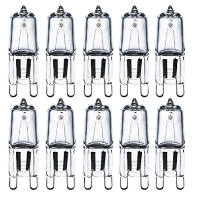 Imagen de Comyan Bombillas Halógenas G9 230V 28W (29W) 2800K Blanco Cálido Transparente Bombilla Cápsula Regulable, Paquete de 10