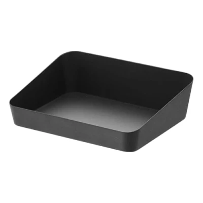 Imagen de Yamazaki 4220 Tower Amenity Tray M, Negro, Acero, diseño Minimalista, 17,5 x 13,5 5 cm (Largo Ancho Alto)