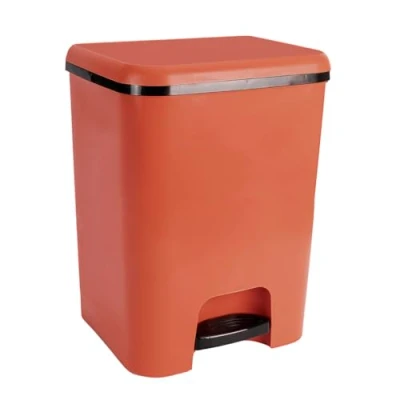 Imagen de COM FORT HOUSE Cubo de Basura con Pedal Capacidad 20 litros Reciclaje Color Marrón teja Limpieza Fácil