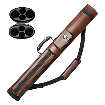 Imagen de Adhafera Funda rígida para Taco de Billar, 2 x Pulgadas, Hecha Piel sintética, Accesorios Billar