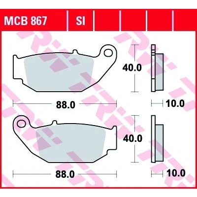 Imagen de TRW MCB867SI Juego de pastillas freno Sinter Offroad