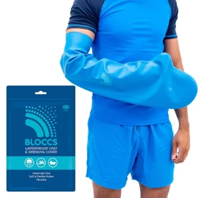 Imagen de Bloccs Protector para Brazo enyesado 100% impermeable ducha,natación y baño duradero de Adulto ducha o natación #ALA72 Unisex (largo)