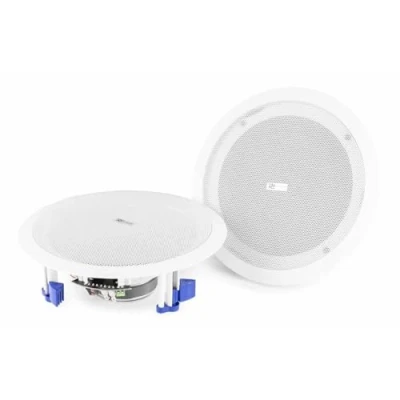 Imagen de Power Dynamics CSBT80 Juego de Altavoces Bluetooth para Techo, par 240 w, Altavoz empotrable 2 vías Techo y Pared, Amplificador Digital Integrado. Oficinas, Restaurantes, Salones. Blanco
