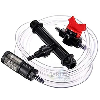 Imagen de Suinga INYECTOR Venturi de Fertilizante 32Ø 1&quot;. Caudal máximo 34 a 279 l/h. Rosca Macho Injector Profesional con Llave dosificadora.
