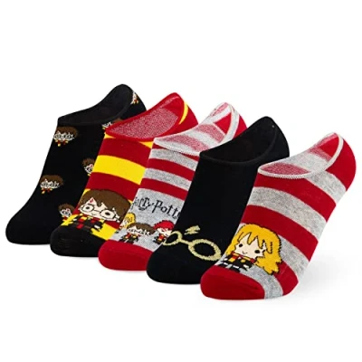 Imagen de Harry Potter Calcetines Niña Pack de 5 Pares Tobilleros para Niñas (25 30)