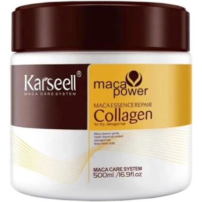 Imagen de KARSEELL Collagen Mascarilla Capilar para una Reparación Profunda, Hidratación intensa, Cabello Seco y Dañado, Elimina el Encrespamiento, Protección contra los Rayos U.V., Todo tipo de 500 ml.