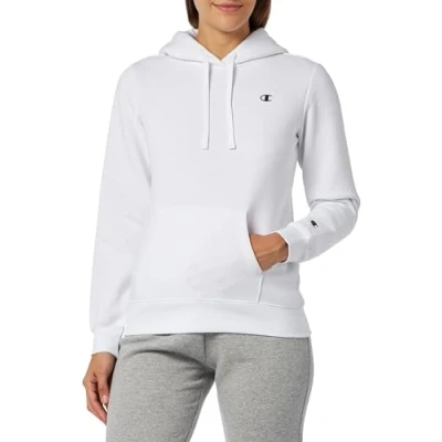 Imagen de Champion Legacy Basics W Light Powerblend Fleece Sudadera con Capucha, Color Blanco, XL para Mujer