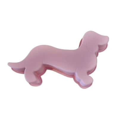 Imagen de UDog Molde para pastel/tarta con forma de Teckel (Rosado) + Acceso a la plataforma educativa ¡Gratis!