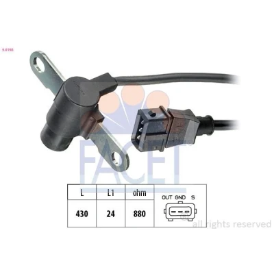 Imagen de FACET 9.0198 Sensor de Cigueñal Made in Italy OE Equivalent RENAULT: MEGANE 1 Coach, Classic,