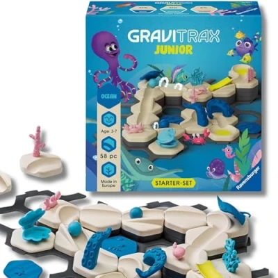 Imagen de Ravensburger GraviTrax Starter Junior Ocean, Circuito Canicas para Niños, Juego de Canica Juegos Niños 3 Años o Más, Compatible con Todos los Juniors, 58 Piezas