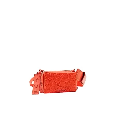 Imagen de Desigual Small Geometric Embossed Bandolera, Mujer, Talla: One Size, Orange