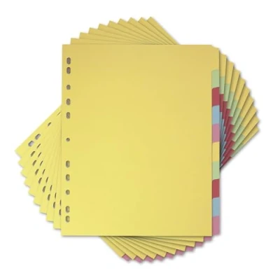 Imagen de Elba 10 separadores de archivos A4+ (extra anchos), colores surtidos