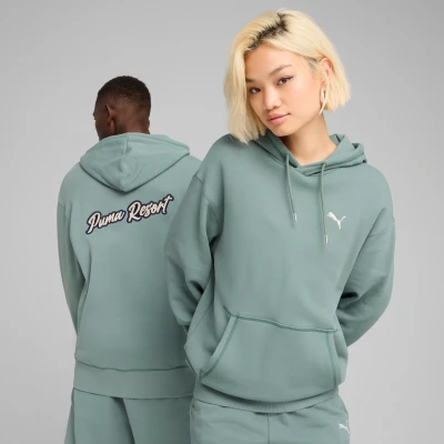 Imagen de Puma Premium ESS Relaxed Graphic Jersey con capucha, Talla: Medium, Green moon