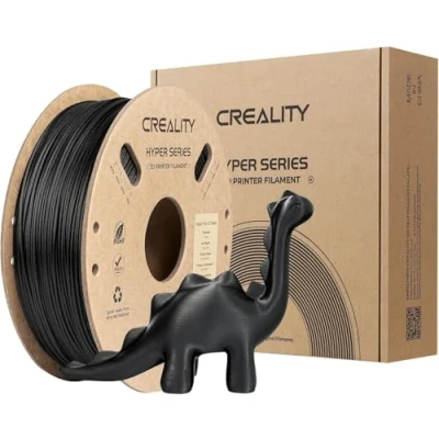 Imagen de Creality Filamento Oficial de Fibra Carbono Hyper Pla Negra 1Kg, para Impresoras 3D Impresión Alta Velocidad, Suave, Precisión Dimensional +/ 0.03mm, 2.2lbs/Spool