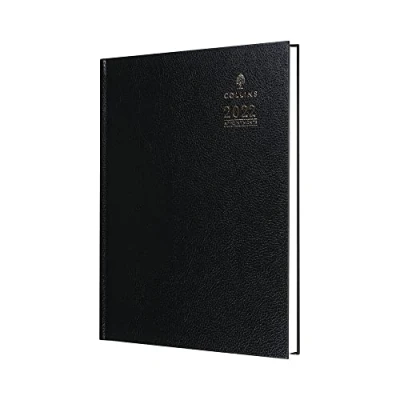 Imagen de Collins Agenda de escritorio A4 Día/página, con citas, 2022, color negro
