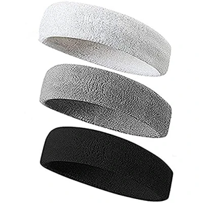 Imagen de YUANQIAN 3 bandas elásticas deportivas para el sudor, absorbentes, yoga, correr, al aire libre, fitness, diademas pelo (3 unidades)