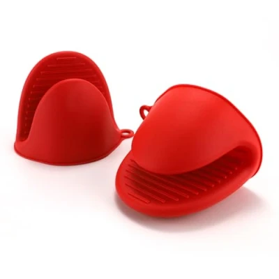 Imagen de Soporte de silicona para horno ollas, guantes horno, resistentes al calor, hornear, cocinar, asar a la parrilla (rojo)