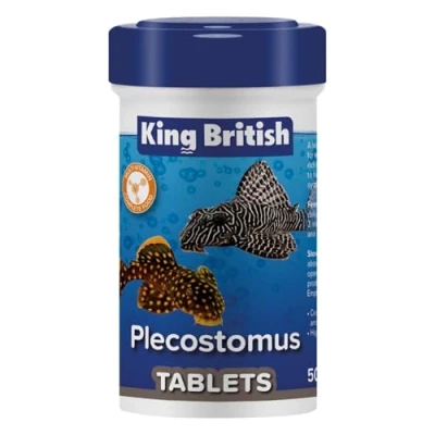Imagen de King British Tabletas para plecostomus 50g: Alimento Completo con multivitaminas, Ingredientes Naturales y Mejora el Color la vitalidad. Ideal bagres de Fondo