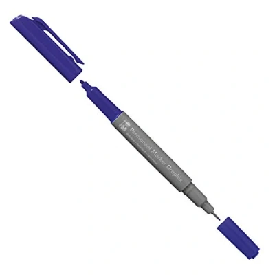 Imagen de Marabu 01470003139 Rotulador permanente Graphix en ciruela, con doble punta de 1 2 mm y 0,5 mm, colores brillantes, secado rápido, tinta a base alcohol, bajo olor e impermeable