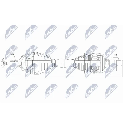 Imagen de NTY NPW ME 046 Árbol de transmisión MERCEDES BENZ: GLA, Clase B, A