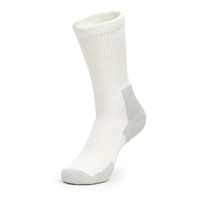 Imagen de Thorlos Xj MAX Cushion Crew Calcetines para Correr, Blanco/Platino (1 par), L Unisex Adulto