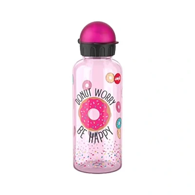 Imagen de EMSA Botella N30607 Teens Tritan Capacidad: 0,6 litros 100% segura/práctica/higiénica/densa/inofensiva cierre inteligente robusto Diseño: donut