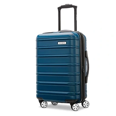 Imagen de Samsonite Omni 2 Equipaje expandible rígido con carretes giratorios, Azul Claro, Checked Large 28 Inch, Ruedas giratorias
