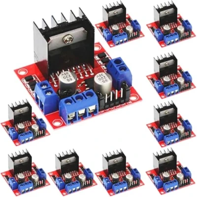 Imagen de 10 unidades L298N Motor Drive Controller Board módulo Dual H puente DC paso a para Arduino