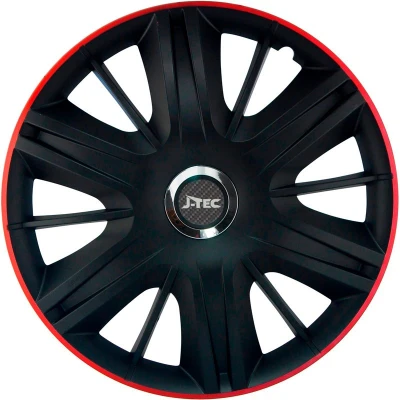 Imagen de J TEC Maximus GTR J14577 Tapacubos 14in negro/rojo, cromo