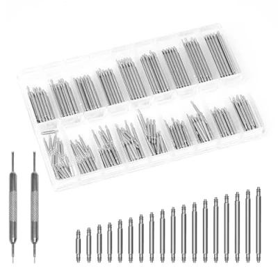 Imagen de Tibapla 360 Piezas Barras de Resorte Correa Reloj 8 25 mm Pines Acero Inoxidable Kit Reparacion Profesional Relojes para Quitar Pasadores