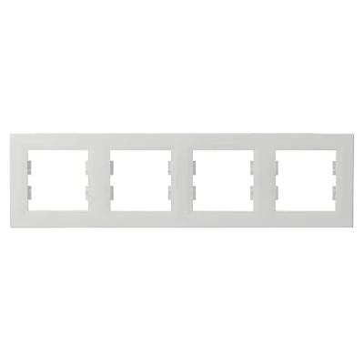 Imagen de Schneider Electric Asfora EPH5800421D Marco horizontal para interruptor y enchufe (4 enchufes), color blanco