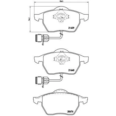 Imagen de BREMBO P 85 040 Juego de pastillas freno con contacto avisador desgaste sin accesorios AUDI: A8 D2