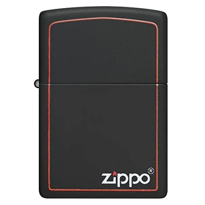 Imagen de Zippo Diseño Negro y Rojo Black Matte Color Image Mechero, rellenable, en una Caja de Regalo halta Calidad