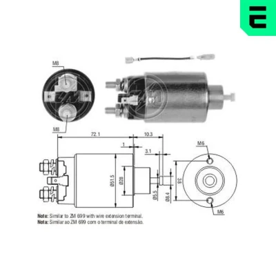 Imagen de Solenoide,motor arranque ERA ZM1699