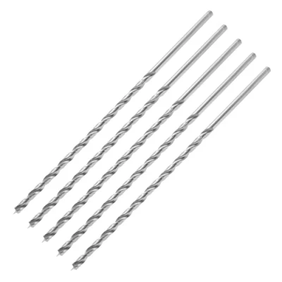 Imagen de ENT 50445 Broca de madera espiral Ø 5 mm en paquete unidades, extra larga 200 mm, HSS G, con punta centrado y cortador preliminar, D x NL 135 GL vástago cilíndrico