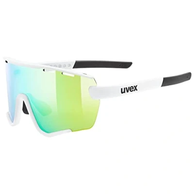 Imagen de uvex sportstyle 236 Set, gafas deportivas unisex, antivaho, incl. lentes intercambiables, white matt/green, one size
