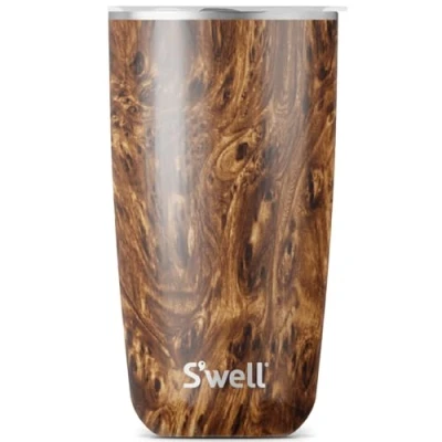 Imagen de S&#039;well Tumbler with Lid, 530ml, Azurite Marble, Vacuum Insulated Travel Cup Slide Open for Hot and Cold Beverages, At Home or Work up to 12h Cold/4h